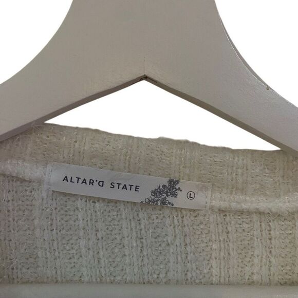 Altar'd State fuzzy long sleeve sweater large - Picture 4 of 4